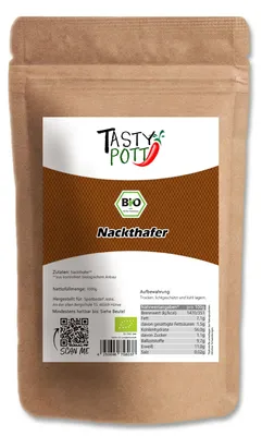Produktbild von Tasty Pott  Nackthafer - ganz ab 1kg - 5 Beutel