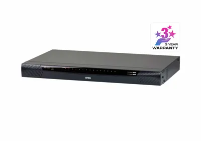 Produktbild von ATEN 1-Local/1-Remote Access 16-Port Cat 5 KVM over IP Switch mit Virtual Media (1920 x 1200), 1920 x 1200 Pixel, Ethernet/LAN, Rack-Einbau, 1U, Schwarz
