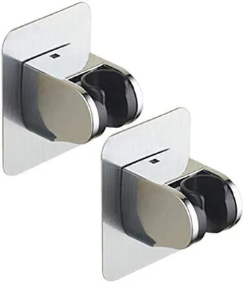 Produktbild von Handbrause Halterung Ohne Bohren Kleber Winkel Verstellbar Brausehalter Duschhalterung, Super Power, Wasserdicht. 2pcs