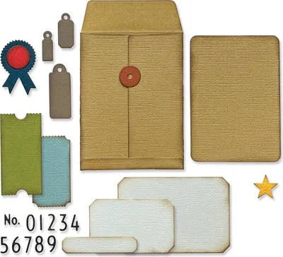 Produktbild von Sizzix Thinlits Stanzschablone "Collector by Tim Holtz"