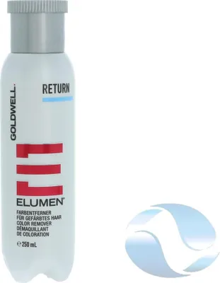 A bottle of Goldwell Elumen Return Color Remover on a white background.