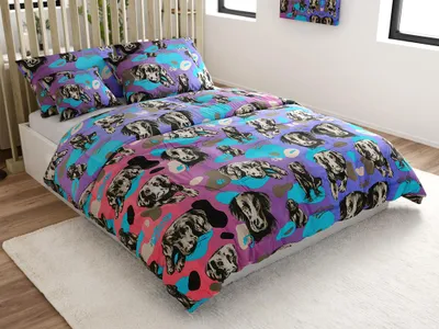 Produktbild von Baumwoll-Bettwäsche ARTEMIS rosa-lila, 100% Baumwolle Bettwäsche-Dimension: 70 x 90 cm | 140 x 200 cm