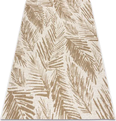Produktbild von FLAT 48977256 Sisalteppich Palmenblätter - naturbeige Strohfarbe, Kordel beige 160x230 cm