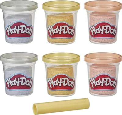 Produktbild von Play-Doh Metallic-Tuben, 6er-Pack E9433, Hasbro