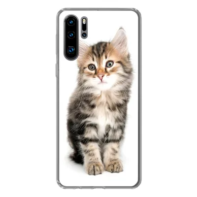 Produktbild von MuchoWow® Handyhülle Schutzhülle Hülle für Huawei P30 Pro Kätzchen - Weiß - Nase - Mädchen - Kinder - Jungen - Kinder Silikon Softcase Handy Hülle - Schutzdeckel