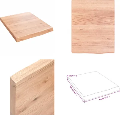 Produktbild von vidaXL Wandregal Hellbraun 40x50x(2 4) cm Massivholz Eiche Behandelt - Wandregal - Wandregale - Lagerregal - Schwebendes Regal