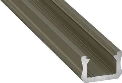 Immagine prodotto di Striscia LED profilata in alluminio Inox | tipo X | con terminale e staffa di montaggio | copertura lattiginosa | 1 m