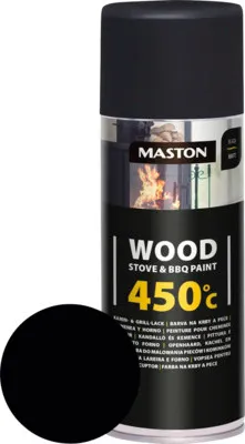 Produktbild von Sprühlack Maston Thermolack Kamin & Grill schwarz 400 ml