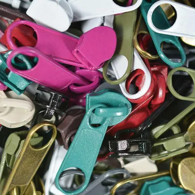 Produktbild von 100 Reißverschluss Zipper Schieber für Endlosreißverschluss, 5mm, Farbwahl , Farbe:Farbmix 1