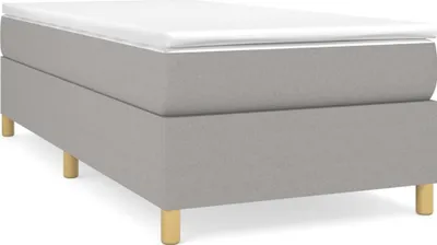 Produktbild von "SALE 2026" BoxspringBettgestell Einzelbett - Gästezimmer - Hellgrau 90x200 cm Stoff - Polsterbett Klassische Betten DE9650618