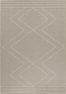 Produktbild von Villa Möbel Pativa Terrasse, Garten, Balkon-Teppich, Outdoorteppich, Boho-Design, Farbe:Beige, Grösse:240x340 cm