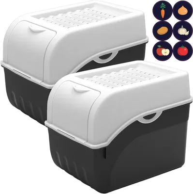 Produktbild von Lebensmittelbehälter - Aufbewahrungsboxen - Küchenorganisation - Belüftungslöcher - 9 Liter - Weiß