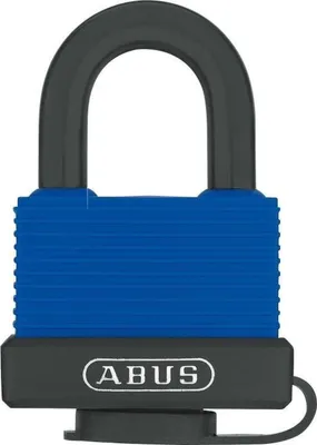 Produktbild von ABUS 70IB/45, Herkömmliches Vorhängeschloss, Tastensperre, Schwarz, Blau, Messing, Messing, U-förmig