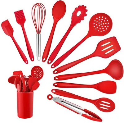 Productafbeelding van 12-delige Silicone Keukenhulp Set - Hittebestendig en Vaatwasmachinebestendig