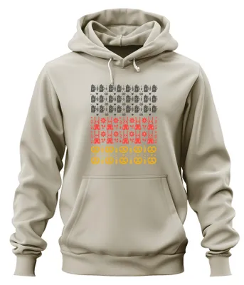 Produktbild von Trachten Lederhose Bierkrug Brezel Dirndl Hoodie Kapuzenpullover, Natur, XL