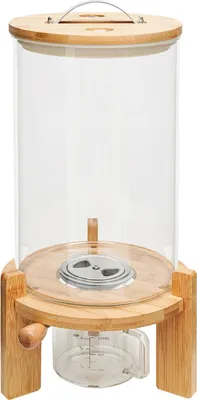 Produktbild von Getreide-Vorratsbehälter - Müslispender - 7,5 l - Luftdicht - Mit Messbecher - Glas - Lebensmittelecht - Transparent
