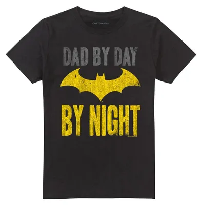 Image de T-shirt Batman - "Papa le jour" - Unie, pour hommes et femmes, modèle TV41384 (3XL) (Noir)