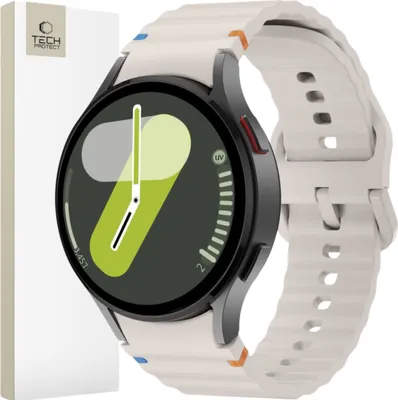 Produktbild von Tech-Protect Silikon Sport Samsung Galaxy Watch 4 / 5 / 5 Pro / 6 / 7 / Fe Starlight
