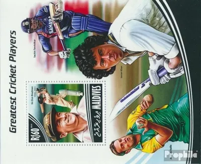 Produktbild von Briefmarken Malediven 2014 Mi Block 715 (kompl. Ausg.) postfrisch Kricket