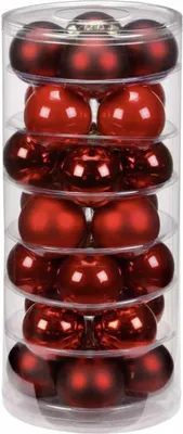 Produktbild von Weihnachtskugeln 28 Stk 6cm Ruby Red