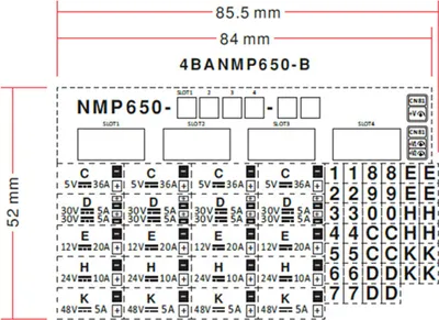 Produktbild von MEANWELL 4BANMP650-B 4BANMP Gerätelabel