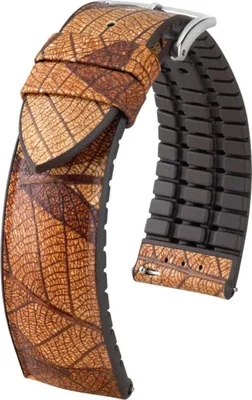 Produktbild von Hirsch Blattbraun Armband 20 mm 0921046010-2-20 Uhrarmband
