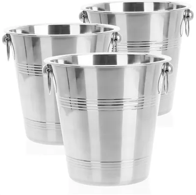 Produktbild von com-four® 3x Sektkühler - Kühlkübel für Champagner, Sekt und Wein