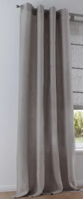 Produktbild von Kutti Vorhang Leinen Metis 100% Leinen Blickdicht Ösenschal Gardine grau B 140 x H 225 cm (1 Stück)