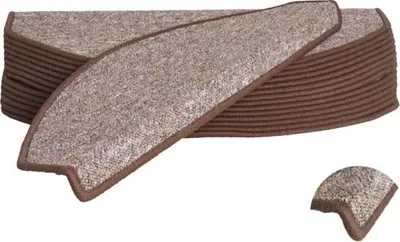 Produktbild von Stufenmatte Camp halbrund braun 23,5x65x4,5 cm