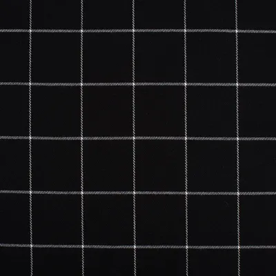 Produktbild von Bekleidungsstoff Meterware Karostoff Gitter Vierecke schwarz weiß