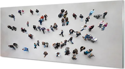 Produktbild von Glasbilder 125x50 Wandkunst Menschen Vogelflug