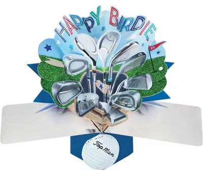 Produktbild von Grußkarte PopUp "Happy Birdie Golf"