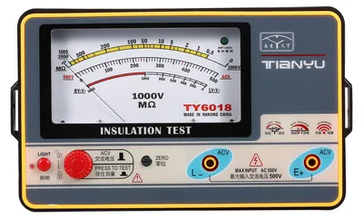 Obrázok produktu pre Meradlo izolačného odporu, digitálny ohmmer, ručný tester, megameter, 0–2000 MΩ, 1000 V, vysoko presný merací prístroj megohmmer