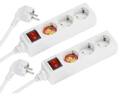Produktbild von 2er-Set Schuko 3-Port Steckdosenleisten