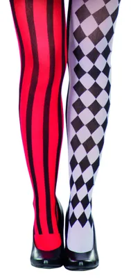Produktbild von Strumpfhose Harlekin Strümpfe Overknees Clown Damen Karneval Kostüm Zubehör