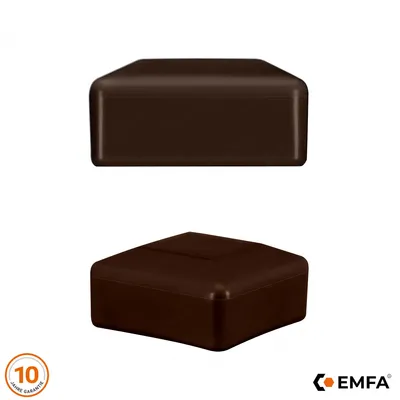 Produktbild von Pfostenkappe 7x7 cm Braun 10 Stück vierkant 70x70 mm Zaunpfahlkappe Kunststoff Zaunpfoste