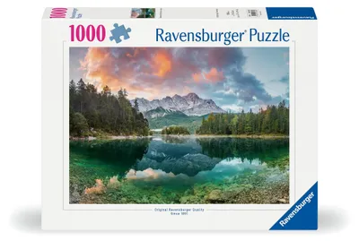 Productafbeelding van Ravensburger Puzzel: Zugspitze aan het Eibsee - 1000 stukjes, puzzel voor volwassenen