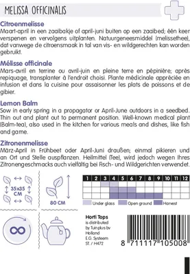 Produktbild von Zitronenmelisse | Melissensamen von Hortitops