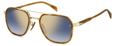 Image de Lunettes de soleil pour homme David Beckham DB 1161/S, marron havane et doré, 54/20/145