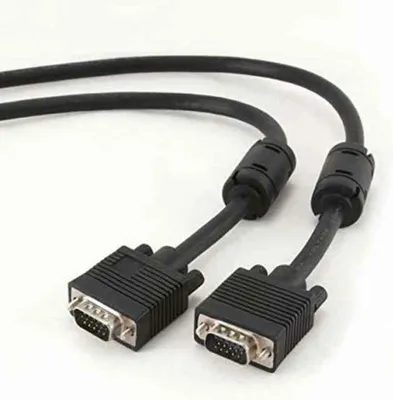Produktbild von Gembird CC-PPVGA-5M-B, 5 m, VGA (D-Sub), VGA (D-Sub), Schwarz, Männlich/Männlich, 444 g