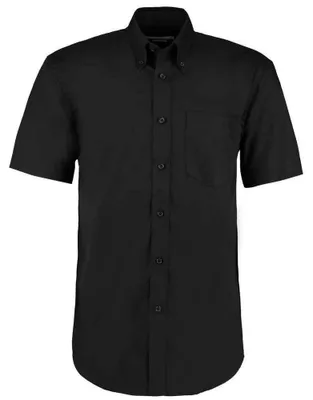 Produktbild von Kustom Kit - "Premium" Hemd für Herren, Oxford-Stil, Klassisch, kurzärmlig LT3629 (46,5cm) (Schwarz)