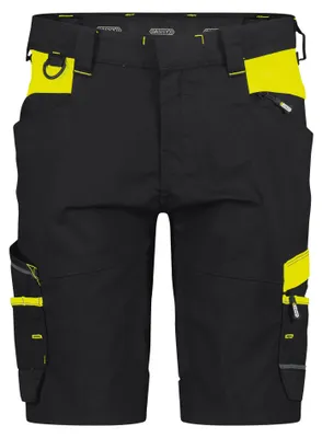 Obrázok produktu pre Strečové pracovné šortky pre ženy Manilla Women, PESCO41 245g BLACK/NEON YELLOW, veľkosť 50, DASSY 250110