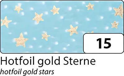 Produktbild von folia Deko-Klebeband Washi-Tape Hotfoil Gold Sterne