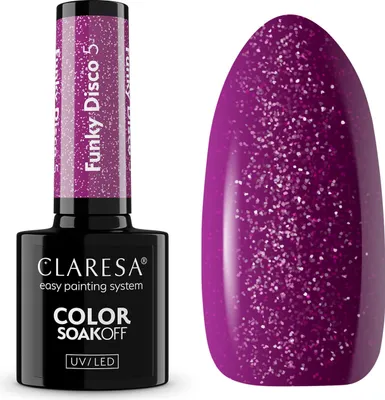 Image de Claresa Soak Off UV/LED Funky Disco Hybrid Varnish 5, 5 g