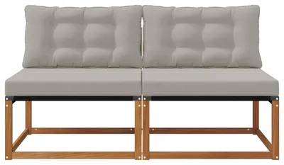 Produktbild von "im Sonderangebot"2 Stück Outdoor Mittelsofa/Couchgarnitur - CLORIS - Outdoor-Möbel - für Garten/Terrasse - Massivholz Akazie Natur - Gartensofas Promotion349717