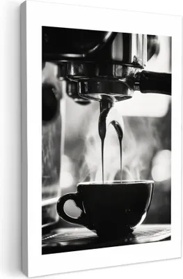 Produktbild von Leinwand Bilder 80x120 cm - Küche - Schwarz - Kaffee - Weiß, Bilder Modern, Leinwandbilder, Wanddeko