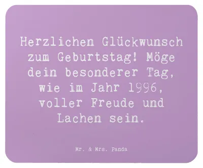 Produktbild von Mr. & Mrs. Panda Mouse Pad Spruch 1996 Geburtstag Freude - Lavendeltraum - Geschenk, computer mauspad, Liebe, nostalgisches, Alter, Erinnerungen an, Jubiläum, Glückwunsch