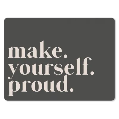 Produktbild von MuchoWow® Mauspad Mousepad Zitate - Mach dich stolz - Selbstliebe - Selbstvertrauen - Text 23x19 cm - Mousepads - Maus Mat - Pad - Mausunterlage - Schreibtischunterlage - Mauspad