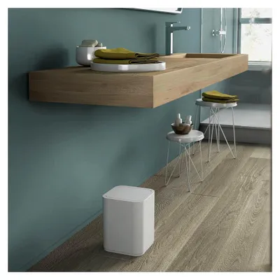 Produktbild von Weißer G-Seventy Abfalleimer, Größe & Gewicht: 24,6X20X20 cm & 0,47 kg, Badezimmer Abfalleimer aus thermoplastischen Harzen