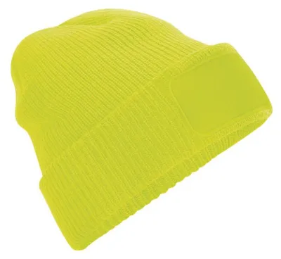 Produktbild von Beechfield Uni Thinsulate-Strickmütze zum Bedrucken, für Erwachsene FK247 (Einheitsgröße) (Fluoreszierendes Gelb)